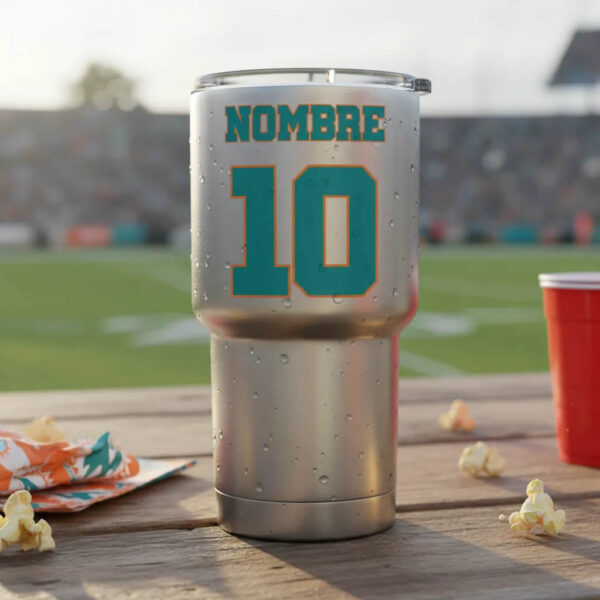 Termo Miami Dolphins sublimado personalizado | 20oz